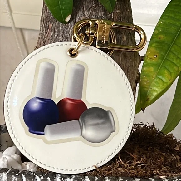 Louis Vuitton vernis nail polish keychain and bag charm in box